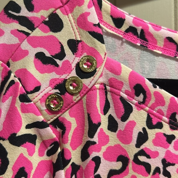 Lilly Pulitzer Sophie Dress NEW WITH TAGS Size XL HOT PINK LEOPARD PRINT - Picture 8 of 11